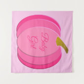  roze babymeisje - pompoen op maat wandkleed (Voorkant (horizontaal))