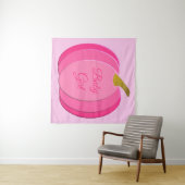  roze babymeisje - pompoen op maat wandkleed (In Situ (horizontaal))