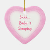 Roze babymeisje Slapende deur Hanger Ornament (Achterkant)