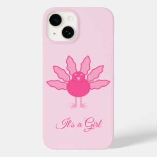 roze babymeisje Thanksgiving Turkije Aangepast Case-Mate iPhone 14 Hoesje