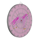 roze babymeisje Unicorn Dartbord (Voorkant Links)