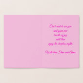  roze babymeisje Unicorn gefeliciteerd Folie Kaarten (Binnen)