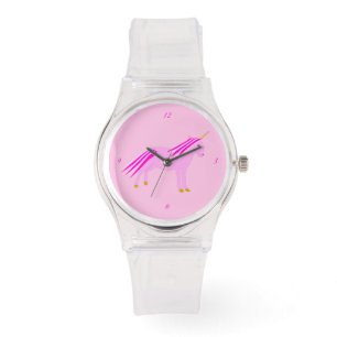 roze babymeisje Unicorn Horloge