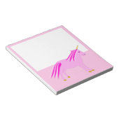 roze babymeisje Unicorn Notitieblok (Schuin)