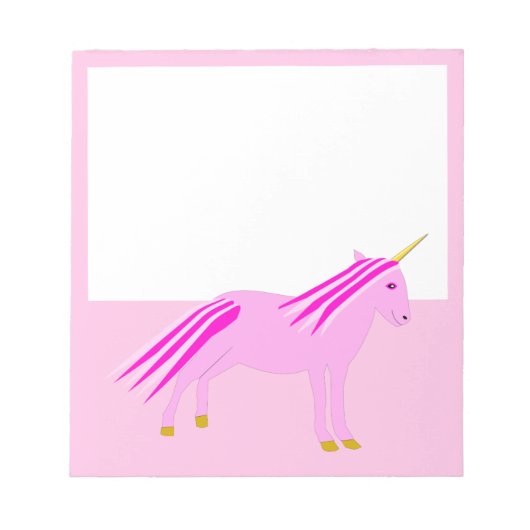 roze babymeisje Unicorn Notitieblok (Voorkant)