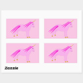  roze babymeisje Unicorn Rechthoekige Sticker (Vel)
