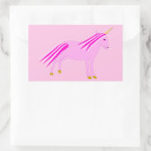  roze babymeisje Unicorn Rechthoekige Sticker (Tas)