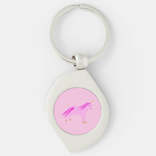 roze babymeisje Unicorn Sleutelhanger (Voorkant)