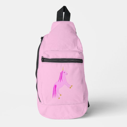  roze babymeisje Unicorn Sling Bag (Voorkant)