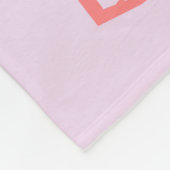  roze babymeisje Winkel aangepast Fleece Deken (Hoek)