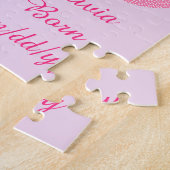  roze babymeisje Winkel aangepast Legpuzzel (Zijkant)