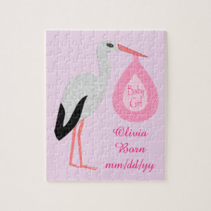  roze babymeisje Winkel aangepast Legpuzzel