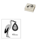  roze babymeisje Winkel aangepast Rubberstempel (Gestempeld)