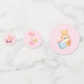 Roze babymeisjesdouche confetti (Voorkanten)