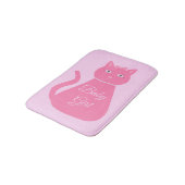 roze babymeisjeskat Aangepast Badmat (Gekanteld)