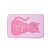 roze babymeisjeskat Aangepast Badmat (Voorkant)