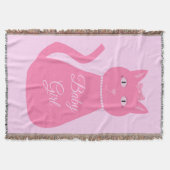 roze babymeisjeskat Aangepast Deken (Voorkant)