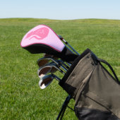  roze babymeisjeskat Aangepast Golfheadcover (Insitu)