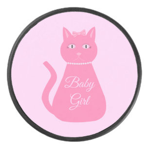 roze babymeisjeskat Aangepast Hockey Puck