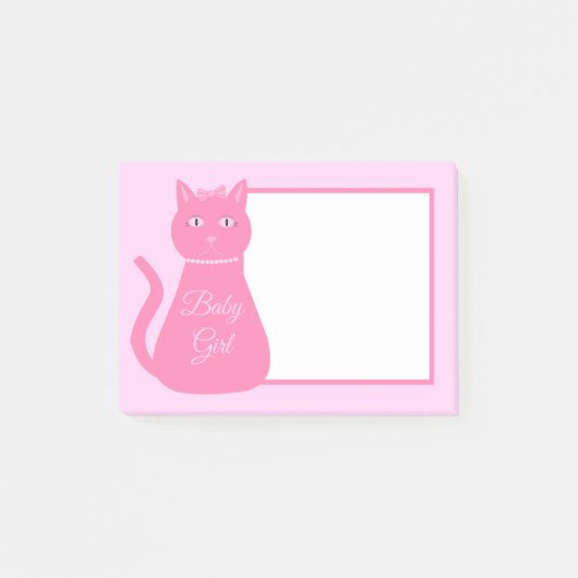  roze babymeisjeskat Aangepast Post-it® Notes (Voorkant)