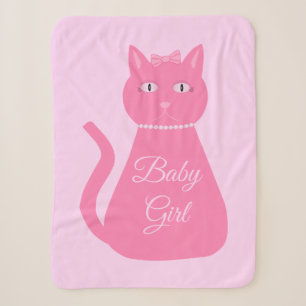 roze babymeisjeskat Aangepast Sherpa Deken