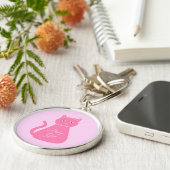roze babymeisjeskat Aangepast Sleutelhanger (Zijkant)