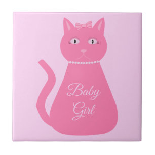  roze babymeisjeskat Aangepast Tegeltje