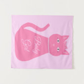 roze babymeisjeskat Aangepast Wandkleed (Voorkant (horizontaal))
