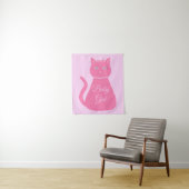 roze babymeisjeskat Aangepast Wandkleed (In situ)