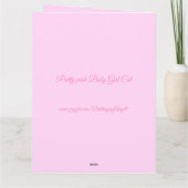  roze babymeisjeskat Aangepaste Baby shower kaart (Achterkant)