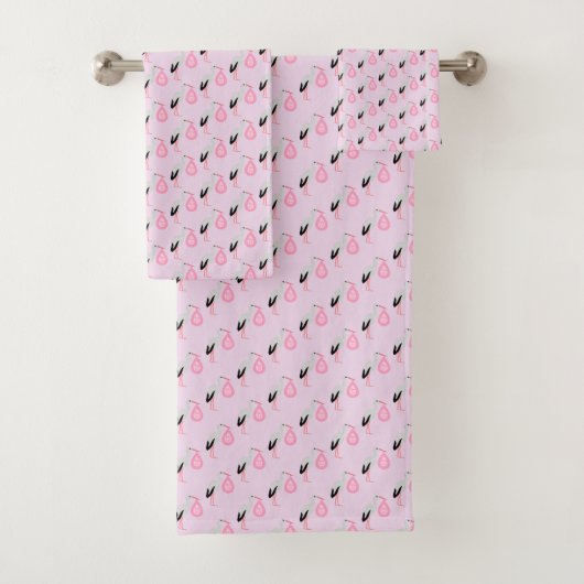  roze babymeisjeswinkel bad handdoek (Insitu)
