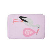 roze babymeisjeswinkel badmat (Voorkant)
