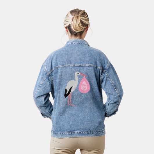  roze babymeisjeswinkel denim jacket (Model)