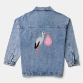  roze babymeisjeswinkel denim jacket (Achterkant)