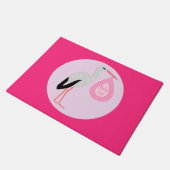  roze babymeisjeswinkel deurmat (Schuin)