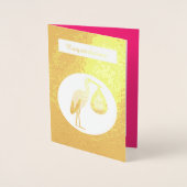  roze babymeisjeswinkel folie kaarten (Voorkant)