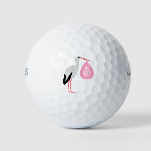  roze babymeisjeswinkel golfballen (Voorkant)