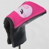roze babymeisjeswinkel golfheadcover (3/4 voorkant)