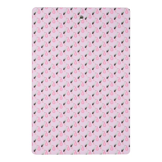  roze babymeisjeswinkel mini klembord (Achterkant)