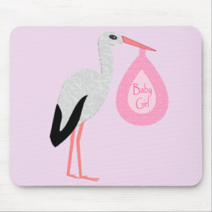 roze babymeisjeswinkel muismat