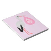  roze babymeisjeswinkel notitieblok (Schuin)