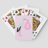  roze babymeisjeswinkel pokerkaarten (Achterkant)