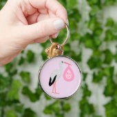 roze babymeisjeswinkel sleutelhanger (Hand)
