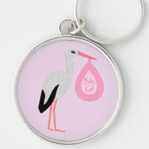 roze babymeisjeswinkel sleutelhanger