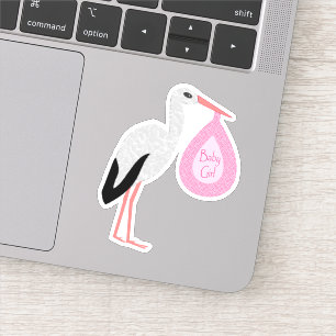 roze babymeisjeswinkel sticker