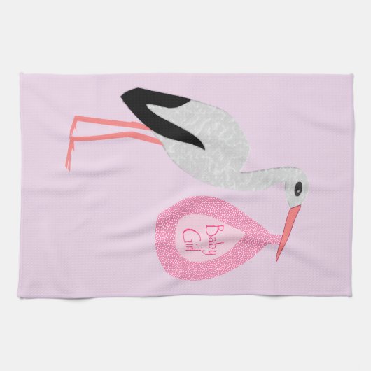 roze babymeisjeswinkel theedoek (Horizontaal)