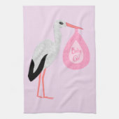 roze babymeisjeswinkel theedoek (Verticaal)