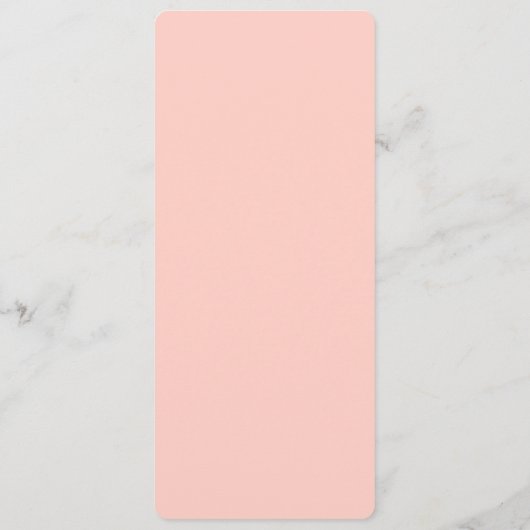 Roze Baby's adem Bloemen trouwkaart Menu (Achterkant)