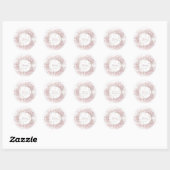 roze baby's adem Doop Ronde Sticker (Vel)