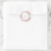 roze baby's adem Doop Ronde Sticker (Tas)